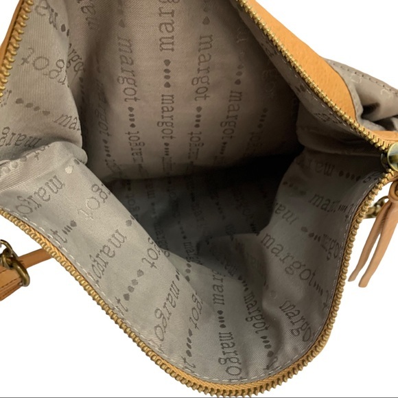 Anthropologie Margot Tan Brown Pebbled Leather Purse Women’s - Picture 9 of 14